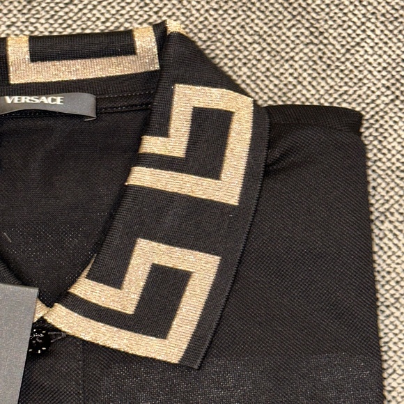 Versace Medusa Head Patch Polo Shirt $450 size XL(52) - Picture 2 of 13
